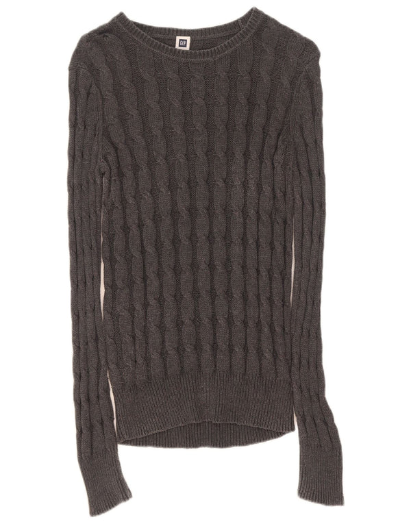 Gap Dame Boat Neck Jumper Sweater UK 14 Medium Grey