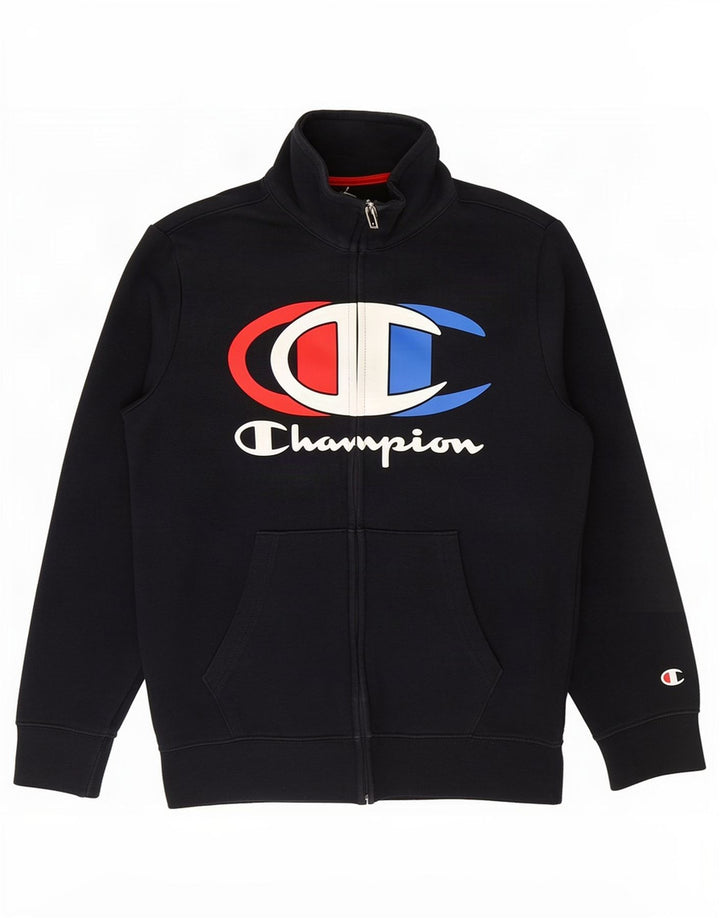 Champion drenge grafisk træningsdragt topjakke 9-10 år medium marineblå