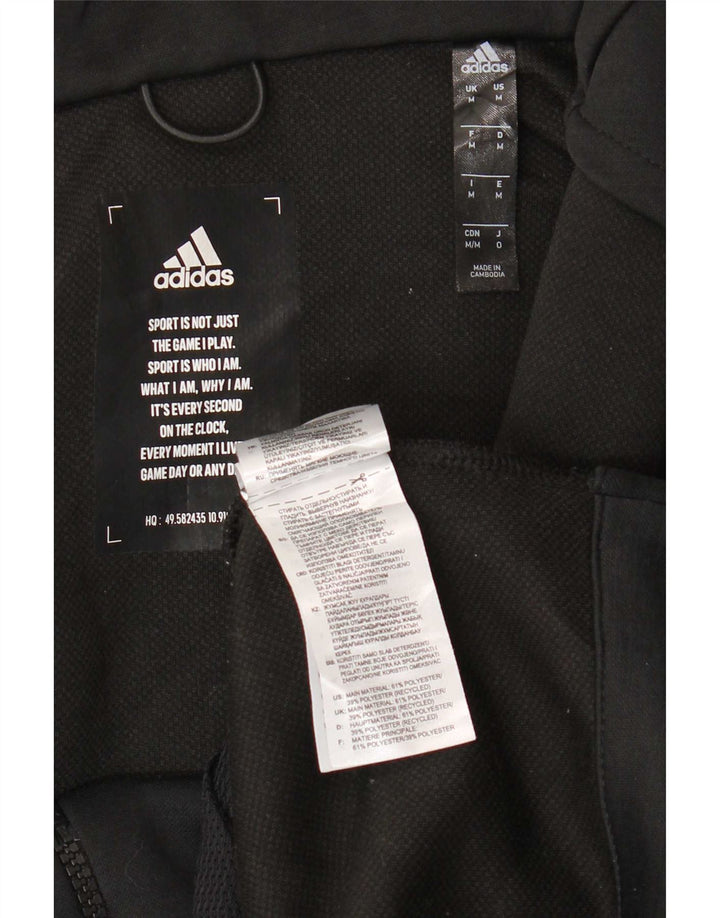 Adidas Hættetrøje med lynlås til mænd mellem sort polyester