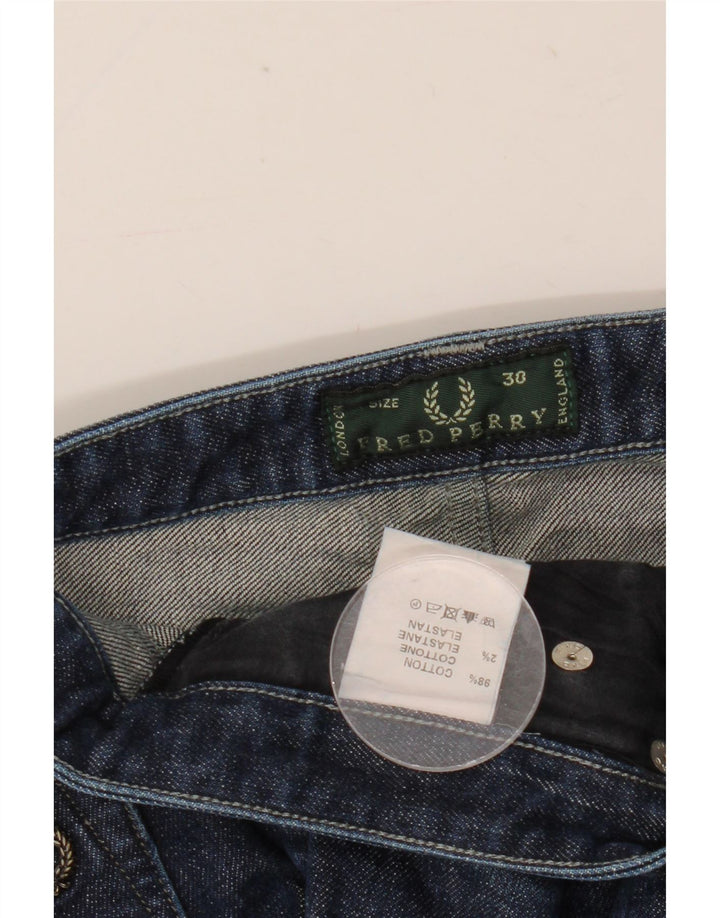 Fred Perry Dame Slim Jeans W30 L31 Marineblå Bomuld