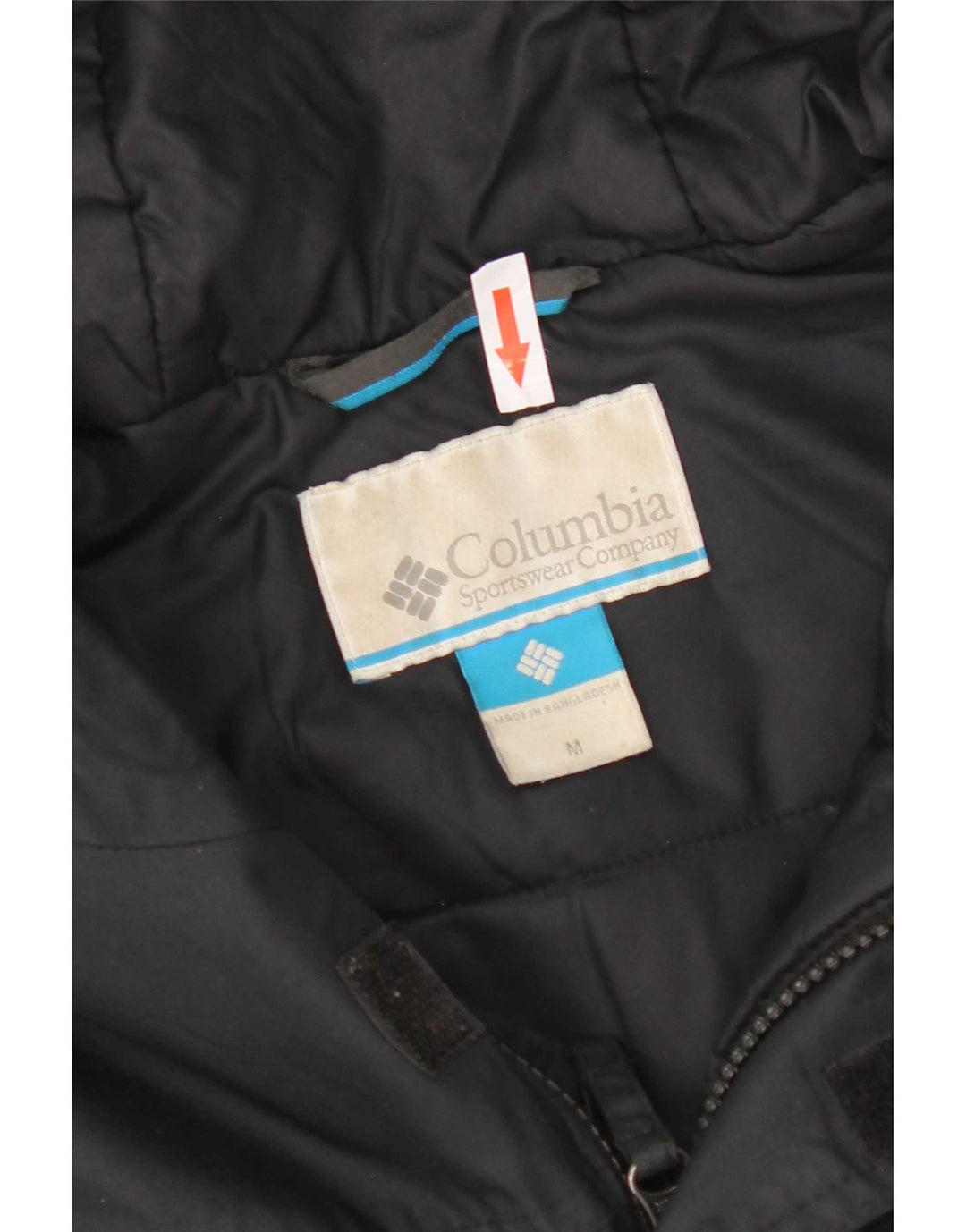 Columbia Herre Grafisk Hætte Anorak Jakke UK 38 Medium Sort Nylon