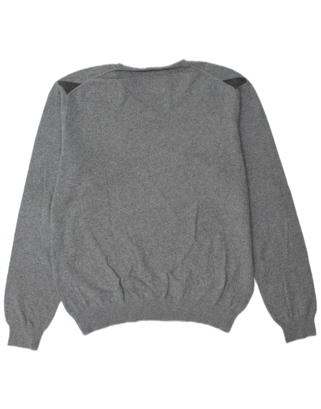 Sun68 Herre V-hals sweater Stor Grå Argyle/Diamond Bomuld