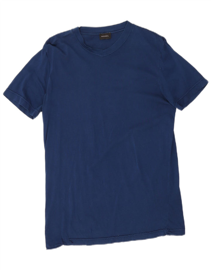 Diesel Herre T-Shirt Top Medium Marineblå Bomuld