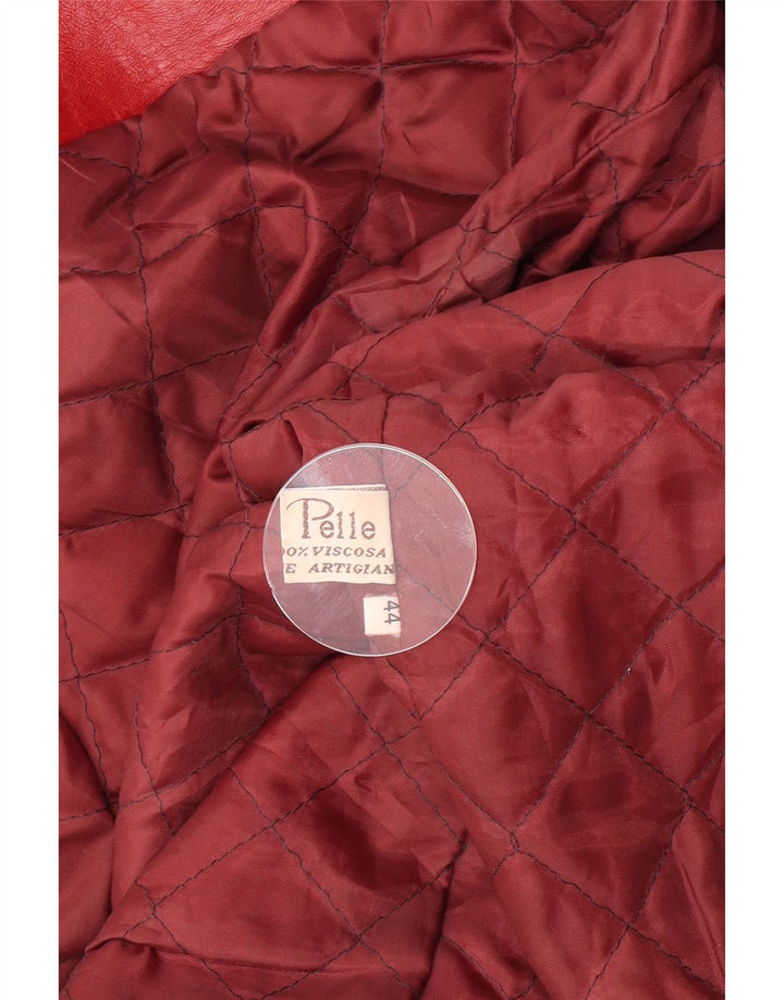 Vintage læderjakke til kvinder IT 44 Medium rødt læder
