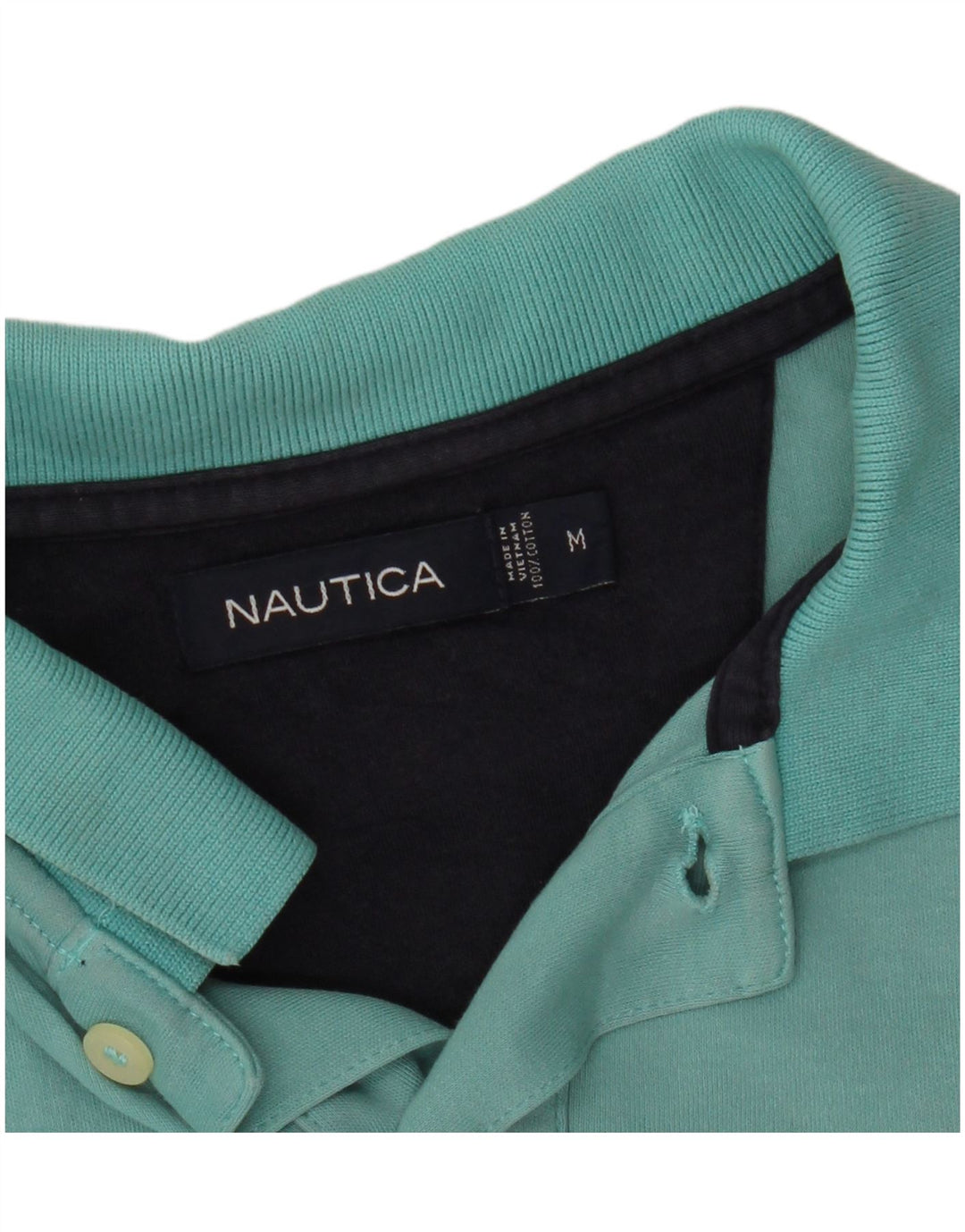 NAUTICA Herre Loose Fit Polo Shirt Medium turkis bomuld