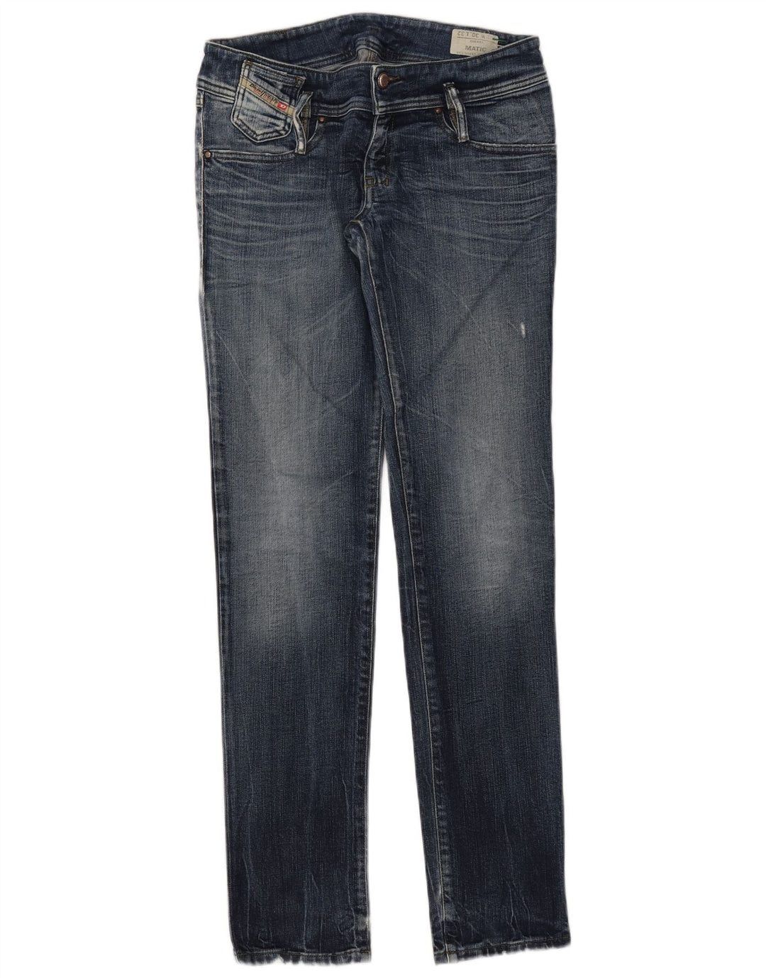 Diesel Dame Matic Slim Jeans W30 L32 Blå Bomuld