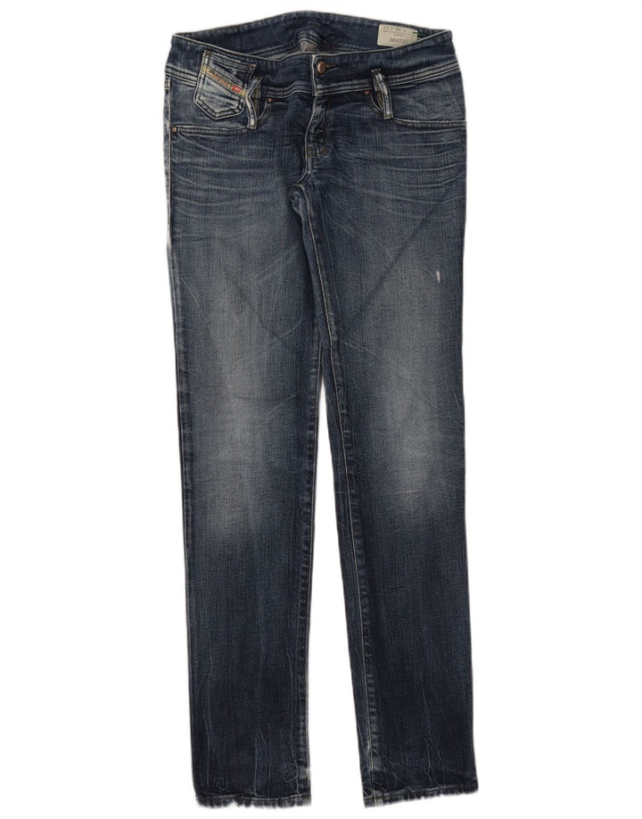 Diesel Dame Matic Slim Jeans W30 L32 Blå Bomuld