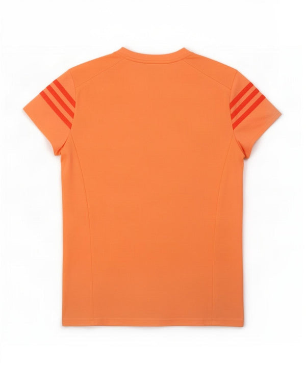 Adidas Dame Climalite T-Shirt Top UK 8/10 Small Orange Polyester