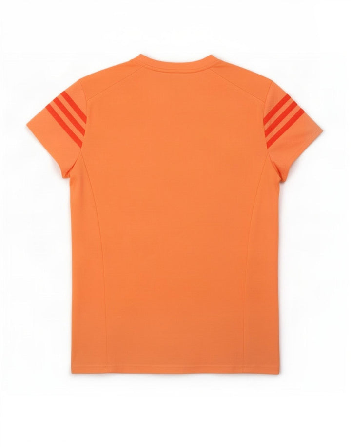 Adidas Dame Climalite T-Shirt Top UK 8/10 Small Orange Polyester