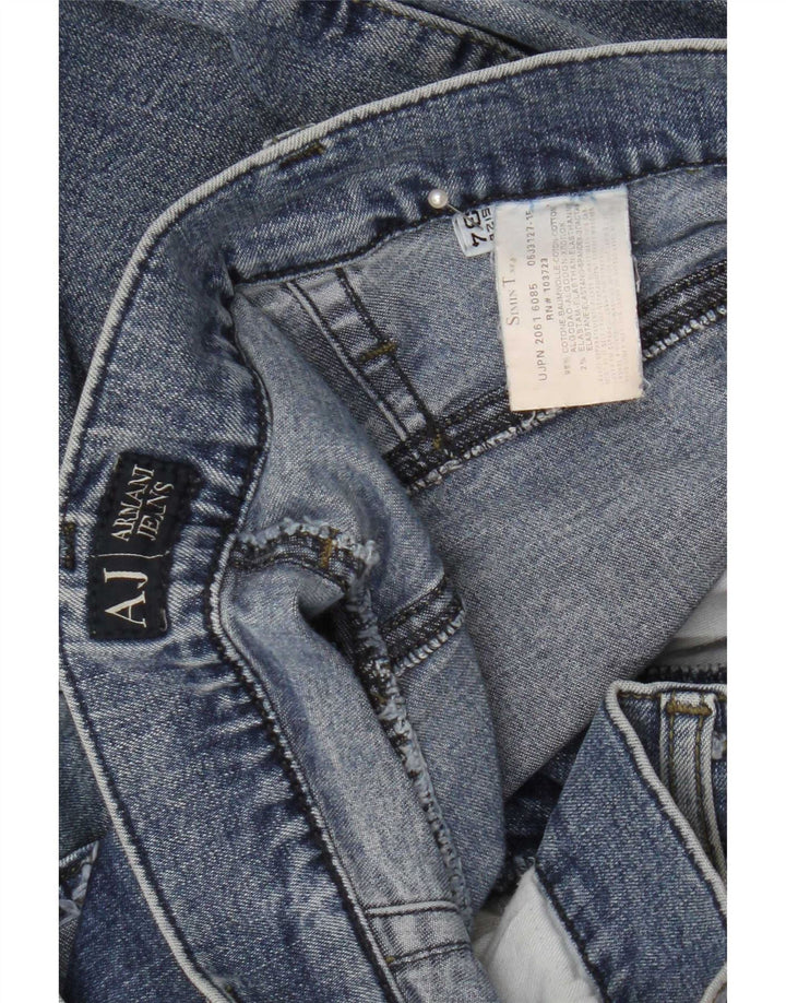 Armani Straight Jeans til mænd W34 L30 Blå Bomuld