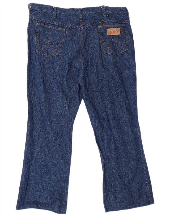 WRANGLER Dame Bootcut Jeans W42 L28 Blå Bomuld
