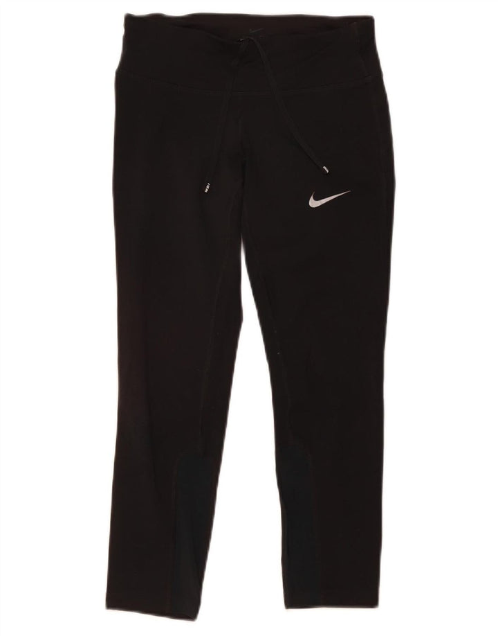 Nike Dame Dri Fit Leggings UK 6 XS Sort Polyester