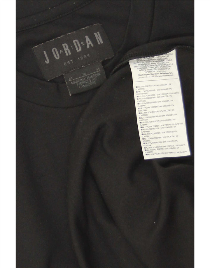 Jordan Herre T-shirt Top Medium Sort Colourblock Polyester