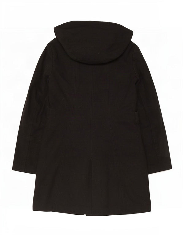 Zara Dame Hooded Windbreaker Coat UK 18 XL Sort Polyester