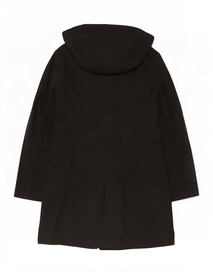 Zara Dame Hooded Windbreaker Coat UK 18 XL Sort Polyester