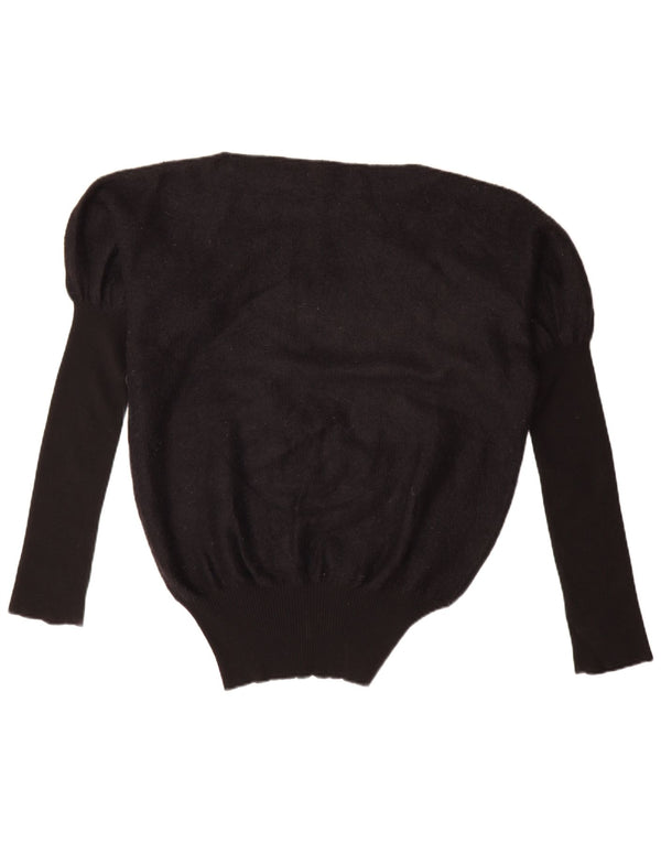 Les Copains Dame Oversized Boat Neck Jumper Sweater IT 42 Medium Sort