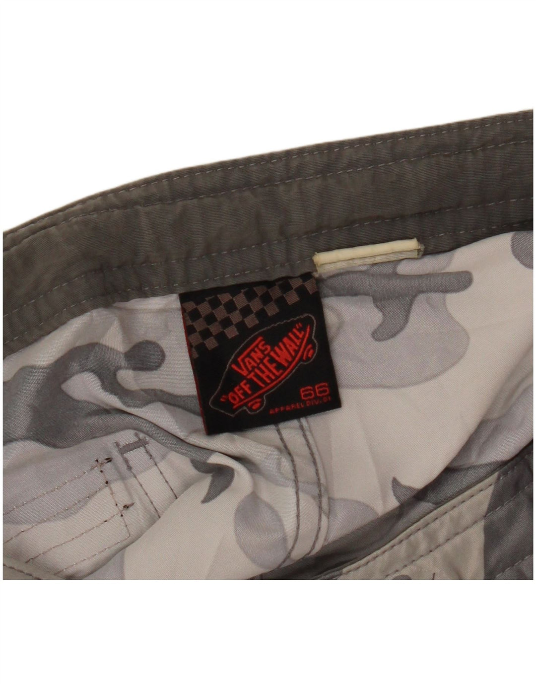 VANS Casual Shorts til kvinder W27 Small Grey Camouflage