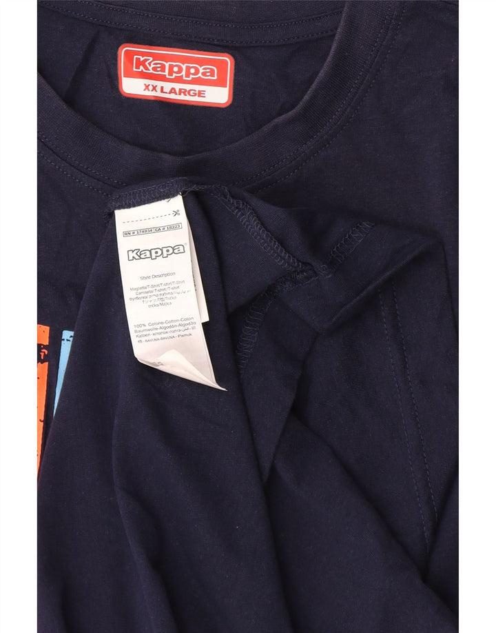Kappa herre grafisk vest top 2XL marineblå bomuld