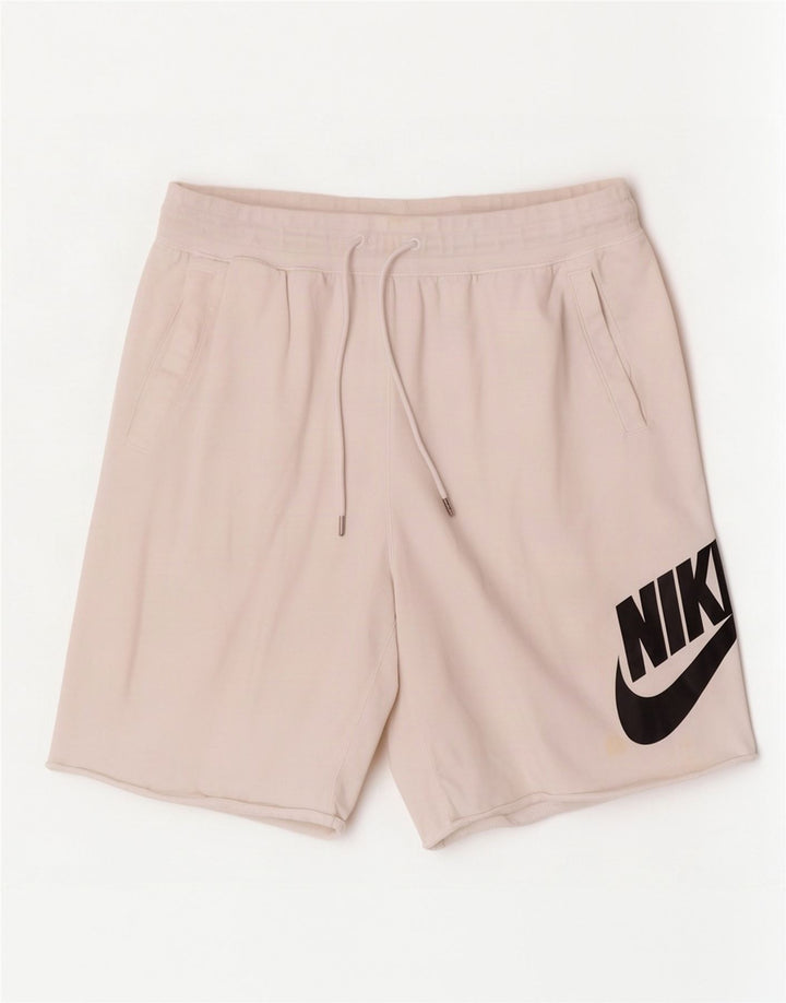 Nike Herre grafiske sportsshorts XL hvid bomuld
