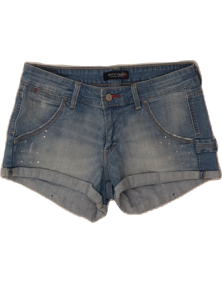 LEVI'S Womens Denim Shorts US 7 Medium W30 Blue Spotted Cotton Vintage Levi's and Second-Hand Levi's from Messina Hembry 