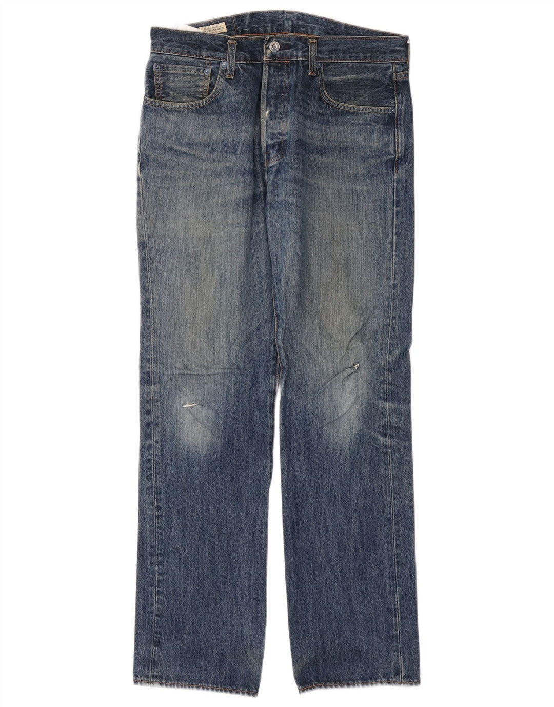 Levi's Herre 501 lige jeans W32 L32 blå bomuld