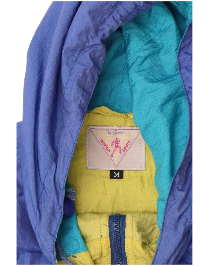 COSMOS Dame Oversized hætte regnjakke UK 14 Medium Blue Colourblock