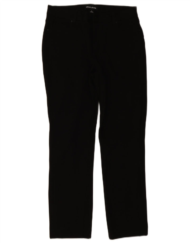 Dkny Womens Slim Casual Trousers Medium W30 L28 Black Viscose
