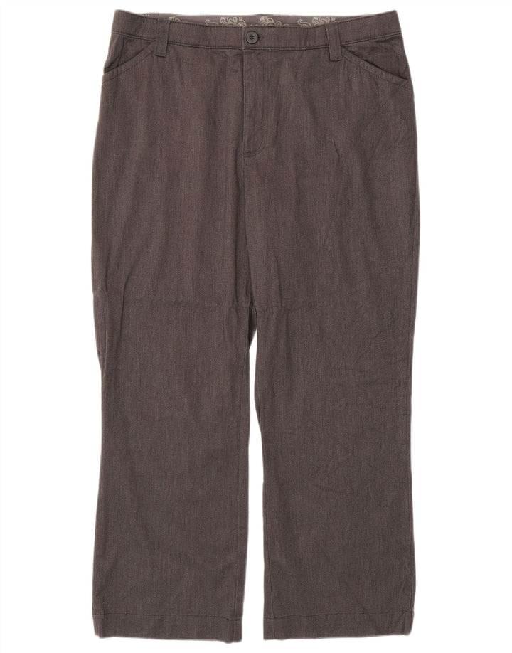 LEE Dame Højtaljede Lige Casual Bukser US 18 2XL W38 L29 Grå