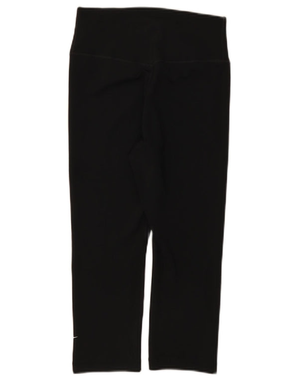 Nike Dame Capri Leggings UK 4 XS Sort Polyester