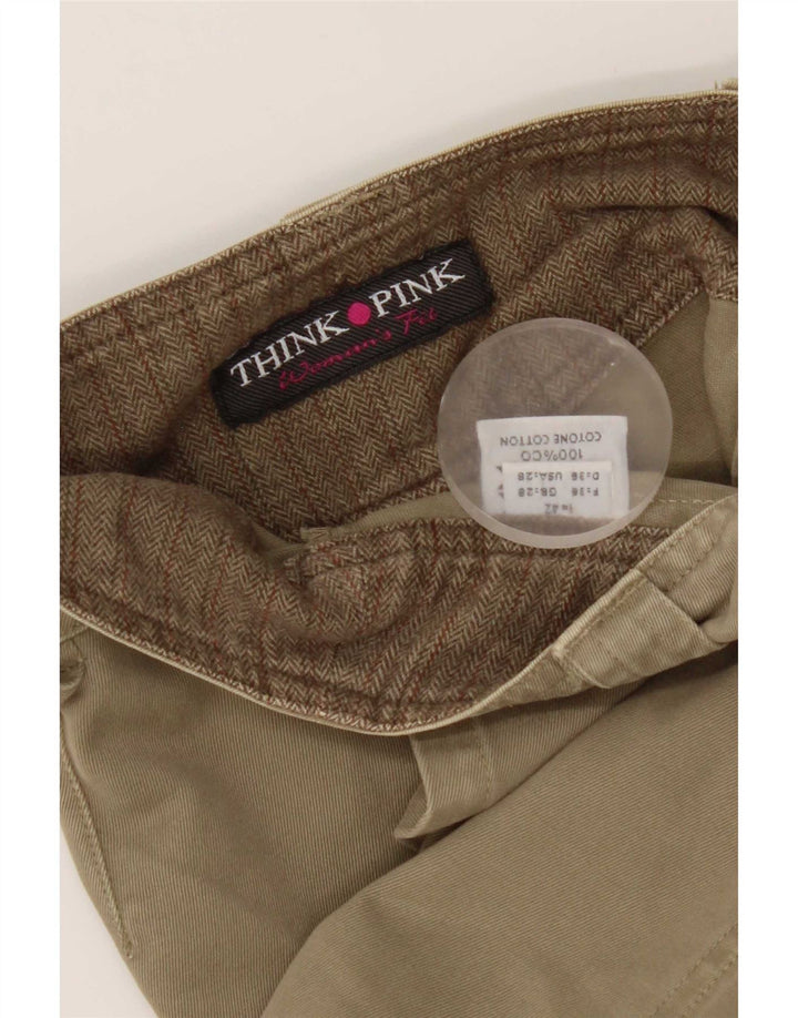 Tænk Pink Dame A-Line nederdel W28 Medium Beige Bomuld