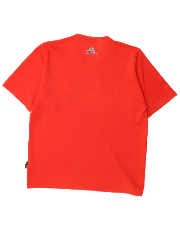 Adidas Herre Climalite T-Shirt Top UK 40/42 Medium Rød Polyester