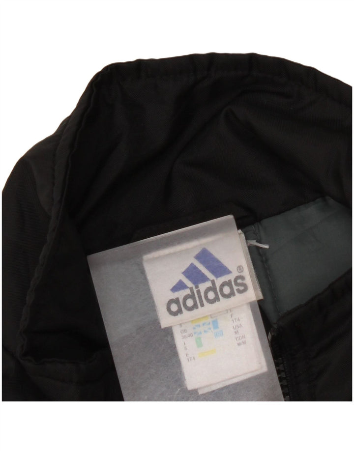 Adidas Herre Graphic Windbreaker Jacket UK 38/40 Medium Sort Polyamid