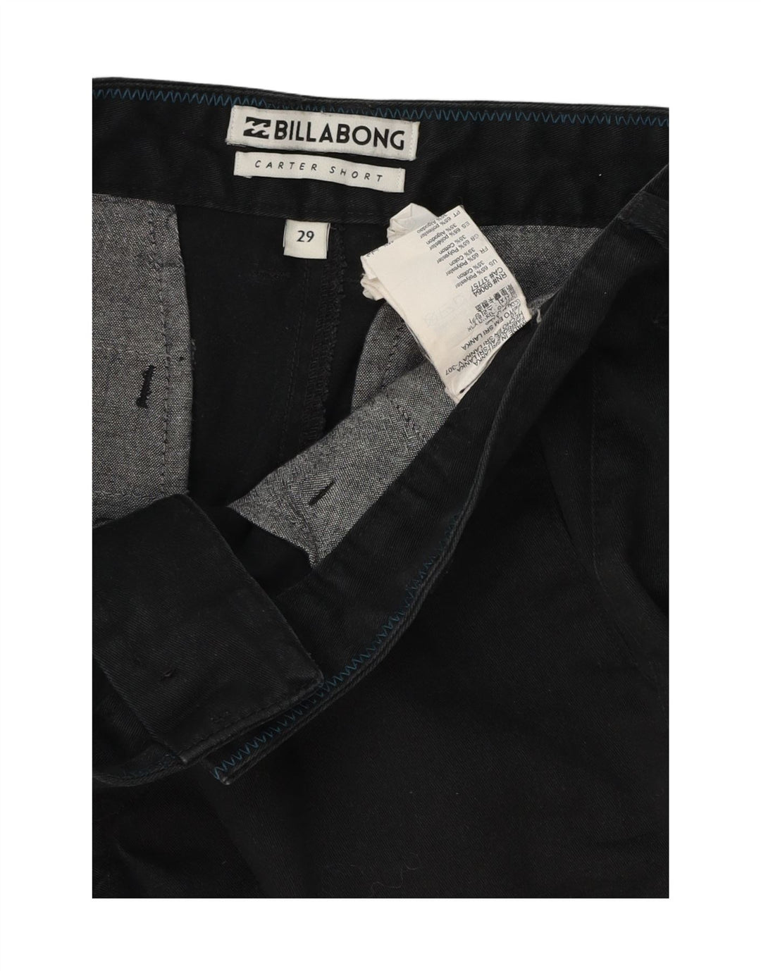 BILLABONG Mens Cargo Shorts W29 Small  Black Polyester Vintage Billabong and Second-Hand Billabong from Messina Hembry 