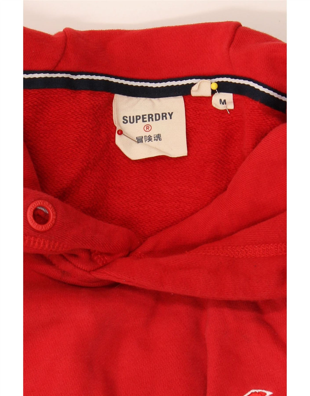SUPERDRY Mens Hoodie Jumper Medium Red Cotton Vintage Superdry and Second-Hand Superdry from Messina Hembry 