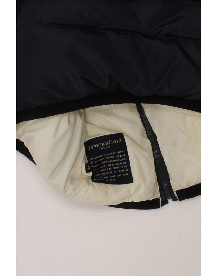 BROOKSFIELD Boys Padded Gilet 13-14 Years Navy Blue Vintage Brooksfield and Second-Hand Brooksfield from Messina Hembry 