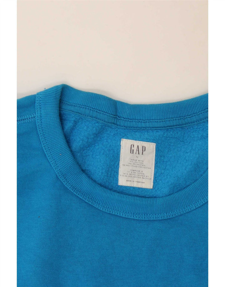 Gap Herre Grafisk Sweatshirt Jumper Stor Blå Bomuld