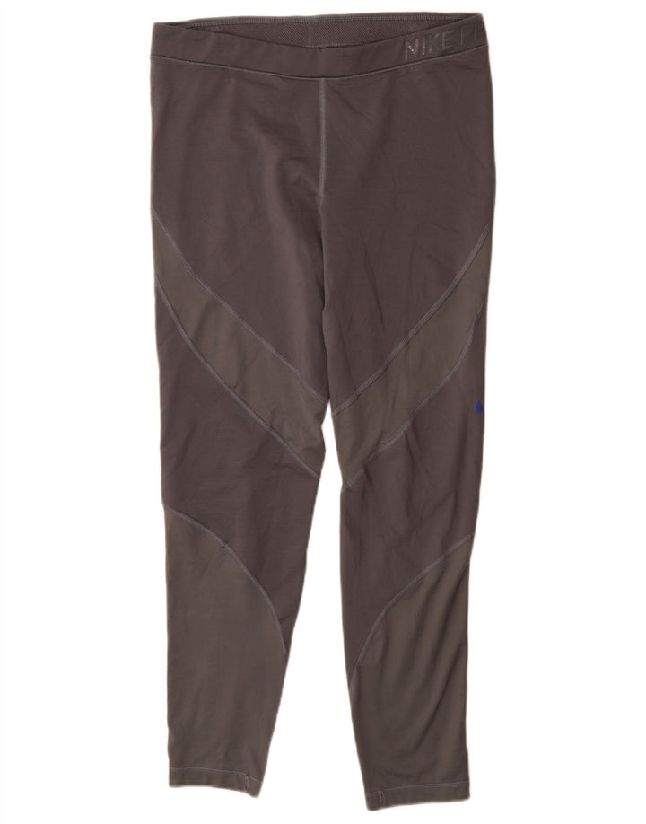 Nike Dame Grafiske Leggings UK 18 XL Grå Colourblock Polyester