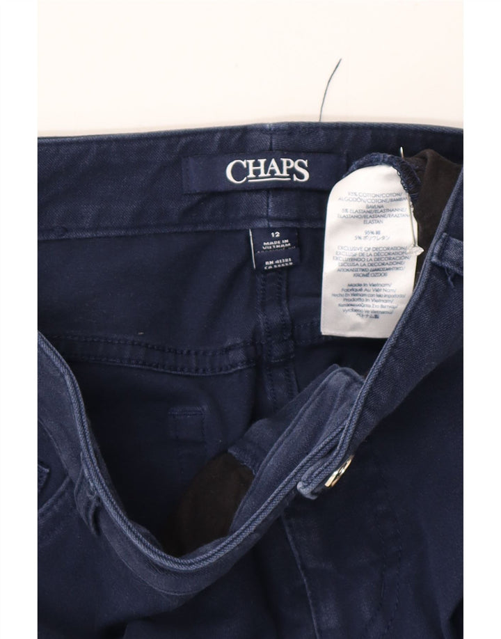 Chaps Lige jeans til kvinder US 12 Large W32 L28 Marineblå Bomuld