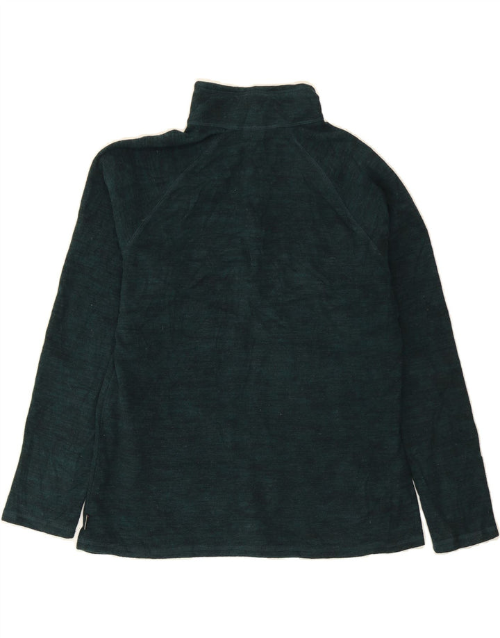 EDDIE BAUER Womens Zip Neck Fleece Jumper UK 16 Large Green Polyester Vintage Eddie Bauer and Second-Hand Eddie Bauer from Messina Hembry 