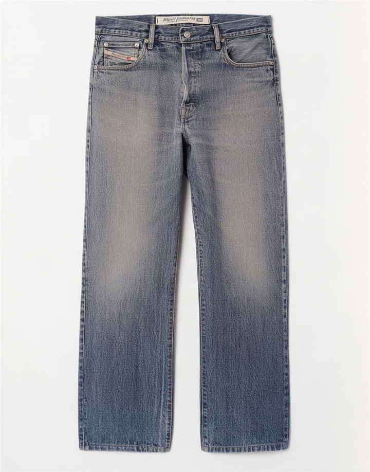 Diesel Herre Straight Jeans W34 L30 Blå Bomuld