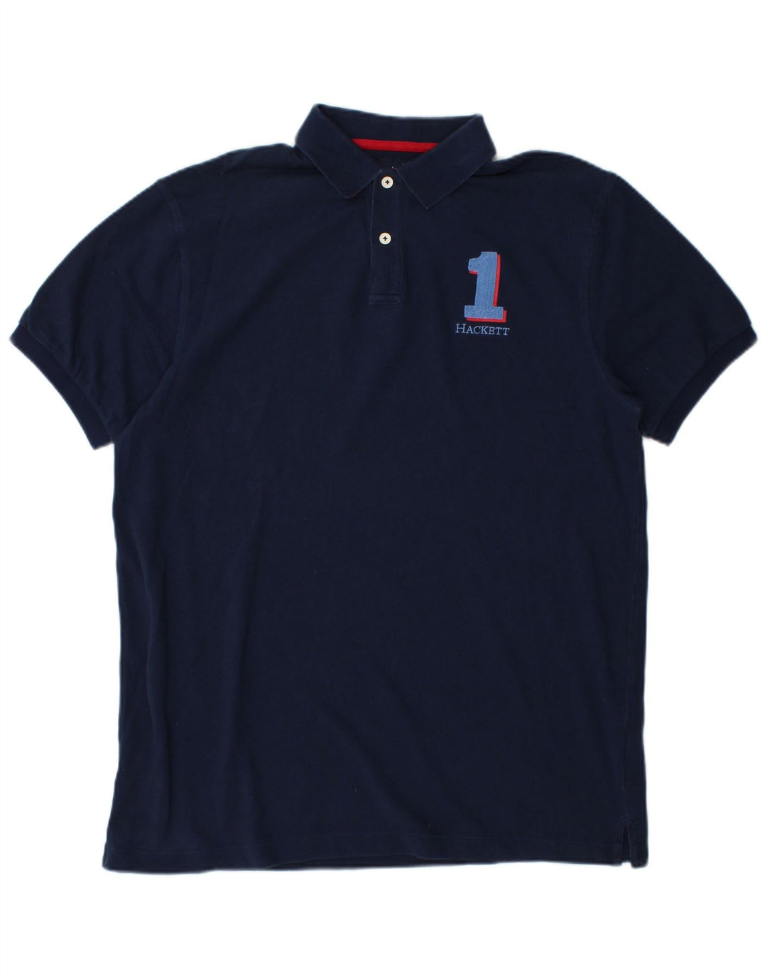 HACKETT Herre Classic Fit grafisk poloshirt Stor marineblå bomuld