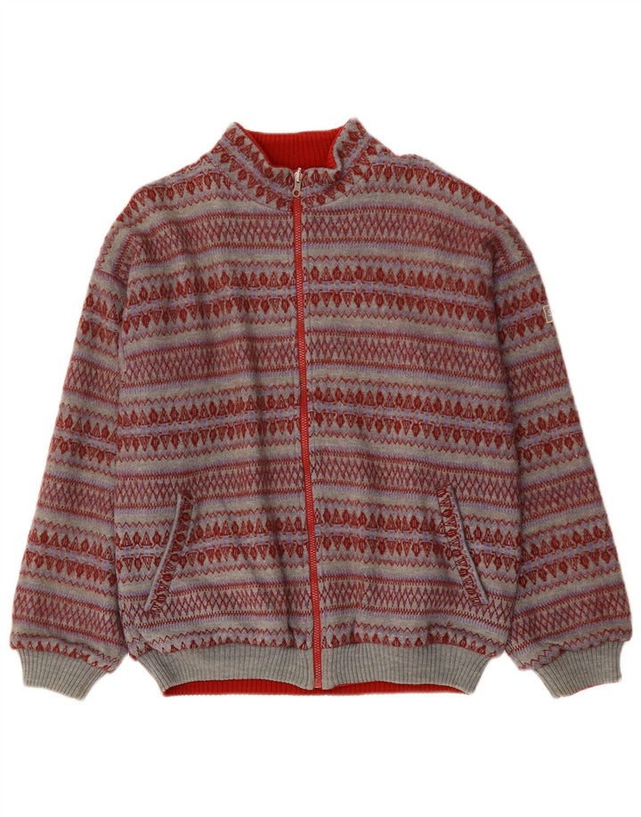 SPORTFUL Mens Cardigan Sweater IT 48 Medium Multicoloured Fair Isle