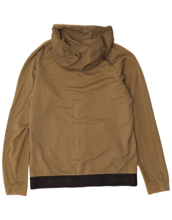 Nike Herre grafisk hættetrøje med lynlås, medium Khaki Bomuld