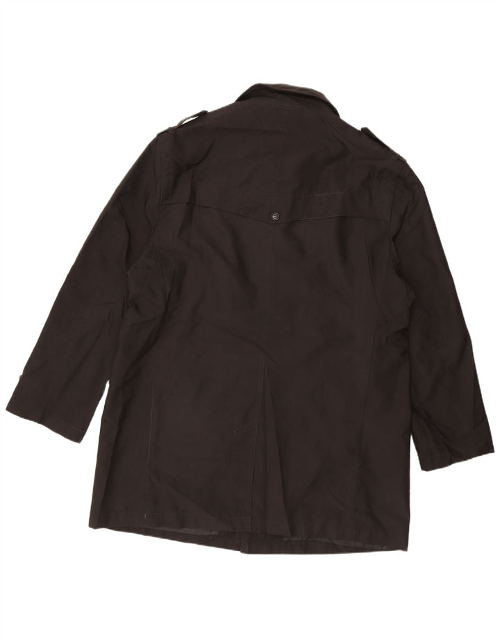 MARKS & SPENCER Mens Autograph Trench Coat UK 42 XL Black