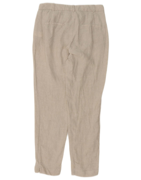 Zara Slim Chinobukser til kvinder EU 34 2XS W24 L26 Beige hør