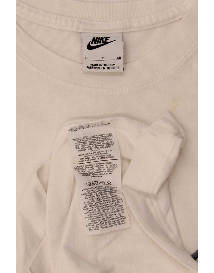 Nike grafisk T-shirt top til mænd, lille hvid bomuld