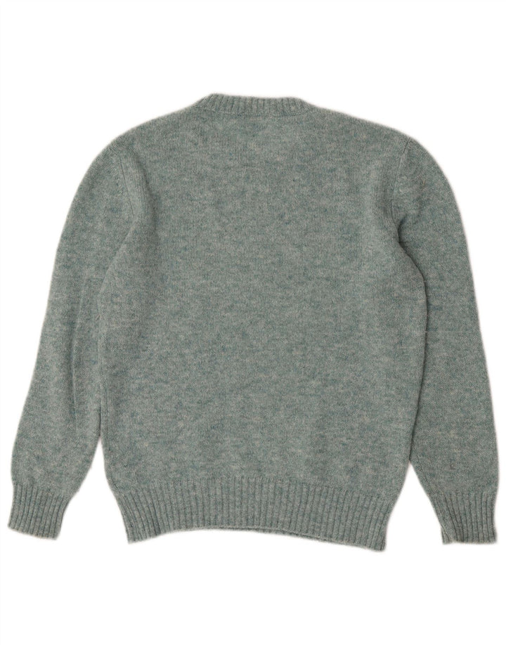 Benetton Dame sweater med rund hals DK 14 Medium Grøn uld
