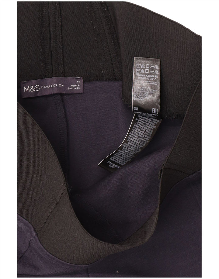Marks & Spencer Dame Leggings UK 14 Medium Navy Blue Viscose