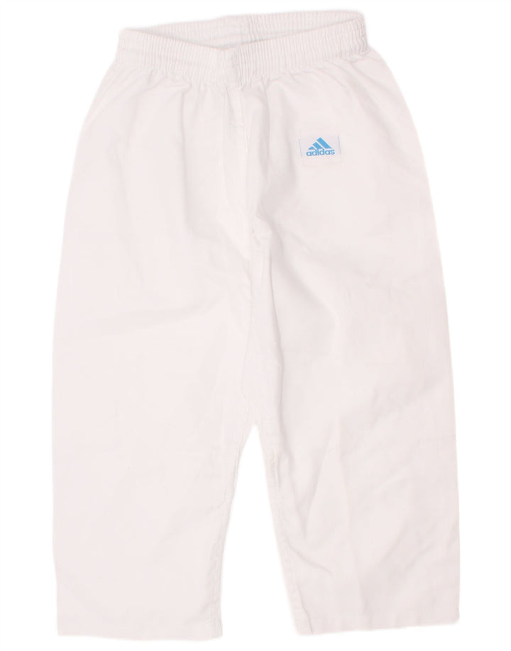 Adidas Boys Crop træningsdragt bukser 7-8 år Hvid polyester