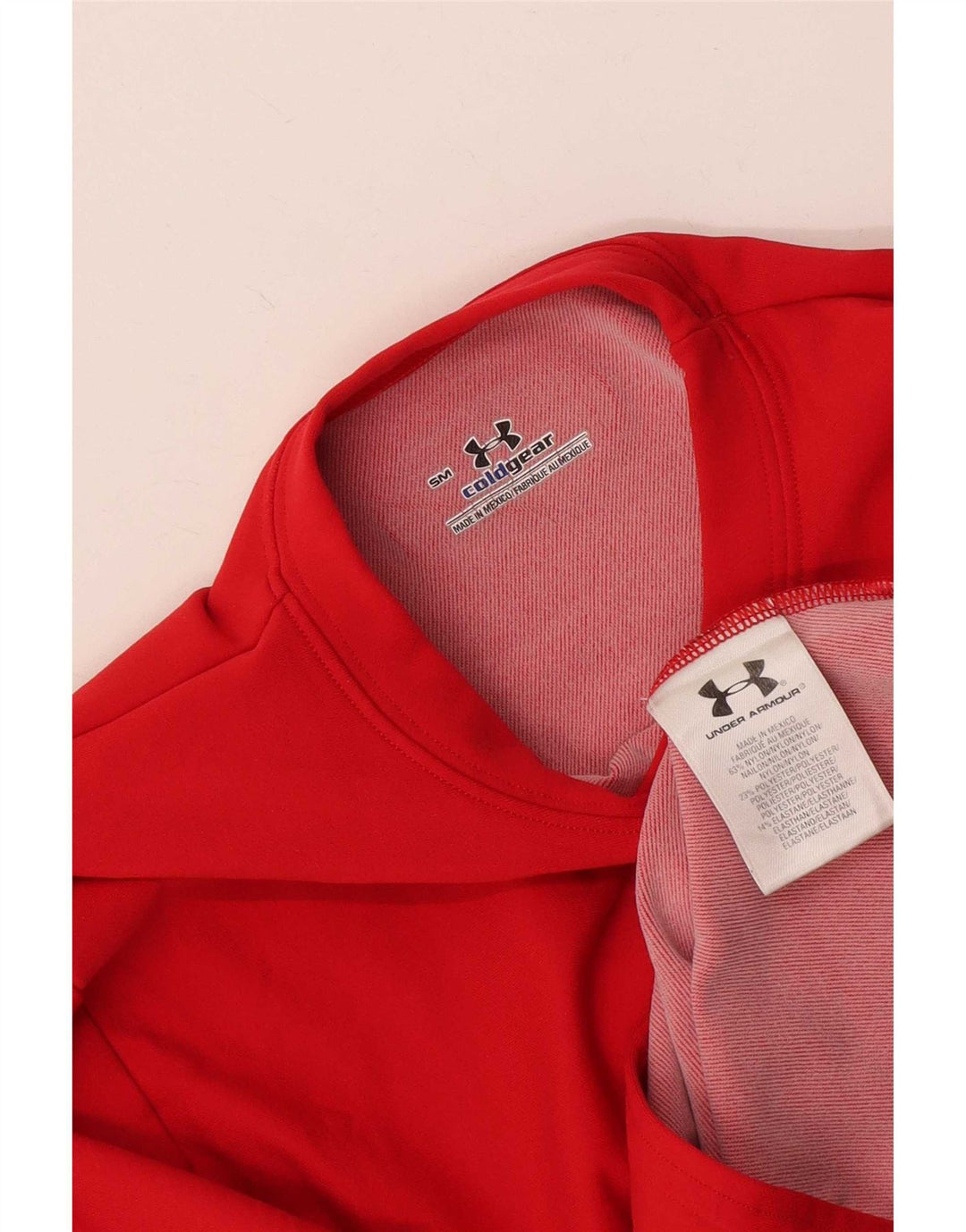 Under Armour Herre Cold Gear Top Langærmet Lille Rød Nylon